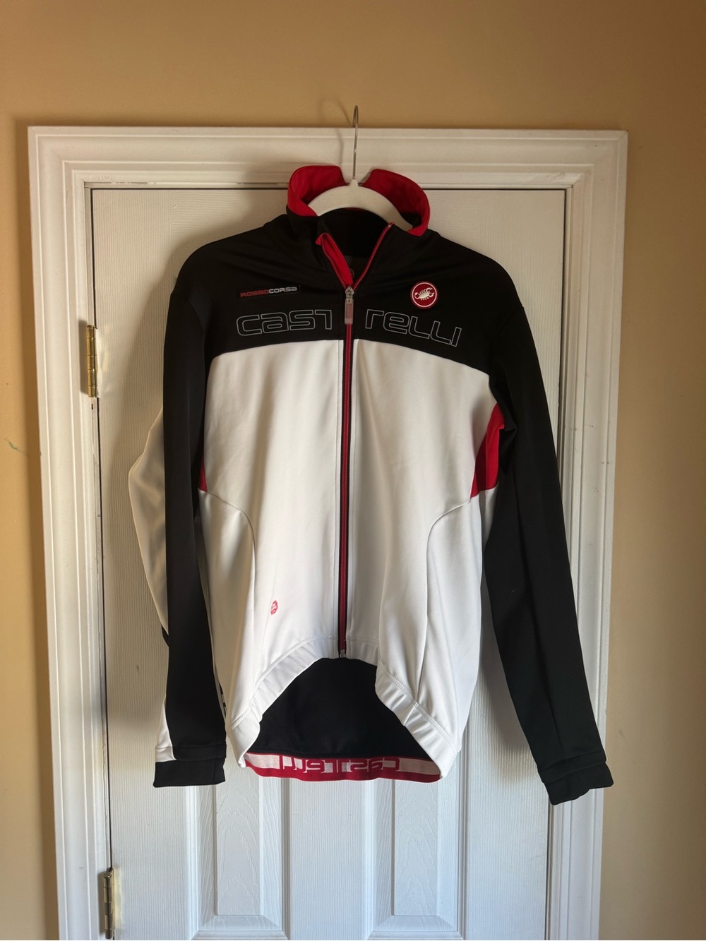Castelli Men's Black, White & Red Performance Cycling Jacket